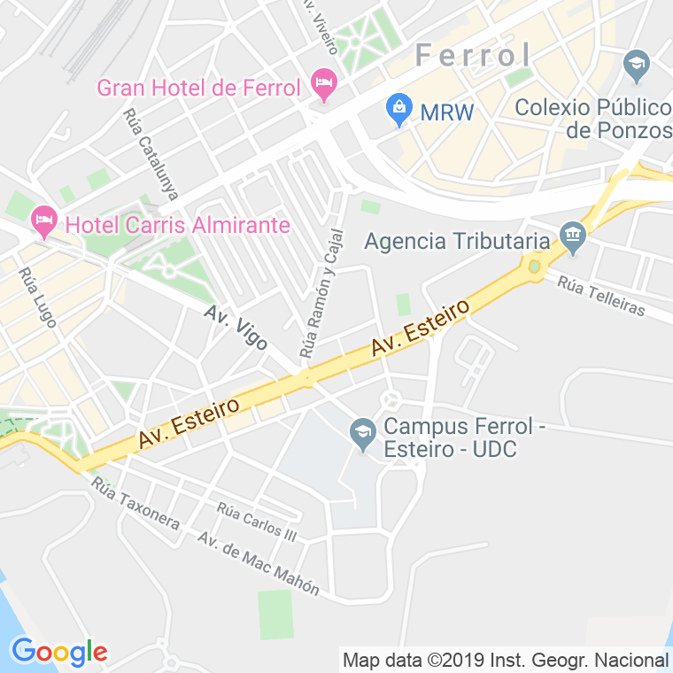 Código Postal calle Esteiro, avenida en Ferrol
