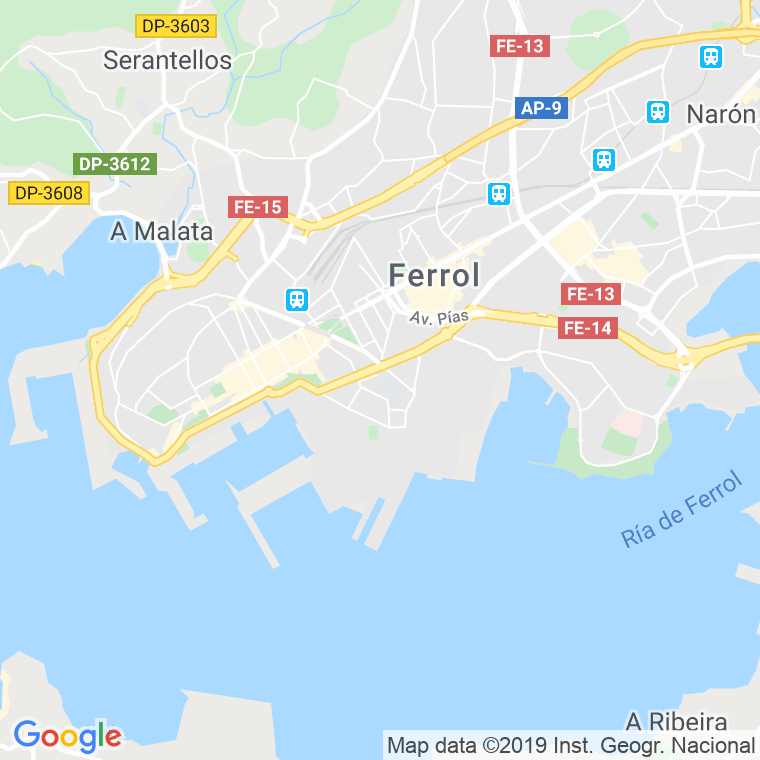 Código Postal calle Jesus Maria en Ferrol