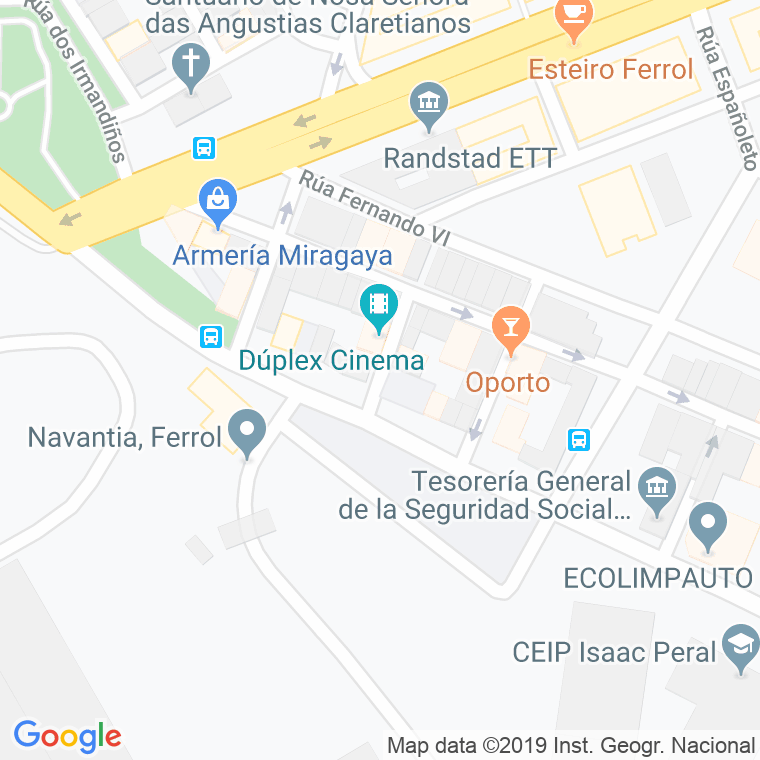 Código Postal calle Moreno, travesia en Ferrol