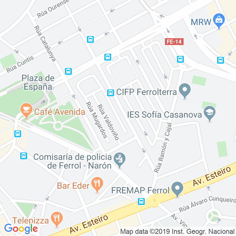 Código Postal calle Pontedeume en Ferrol
