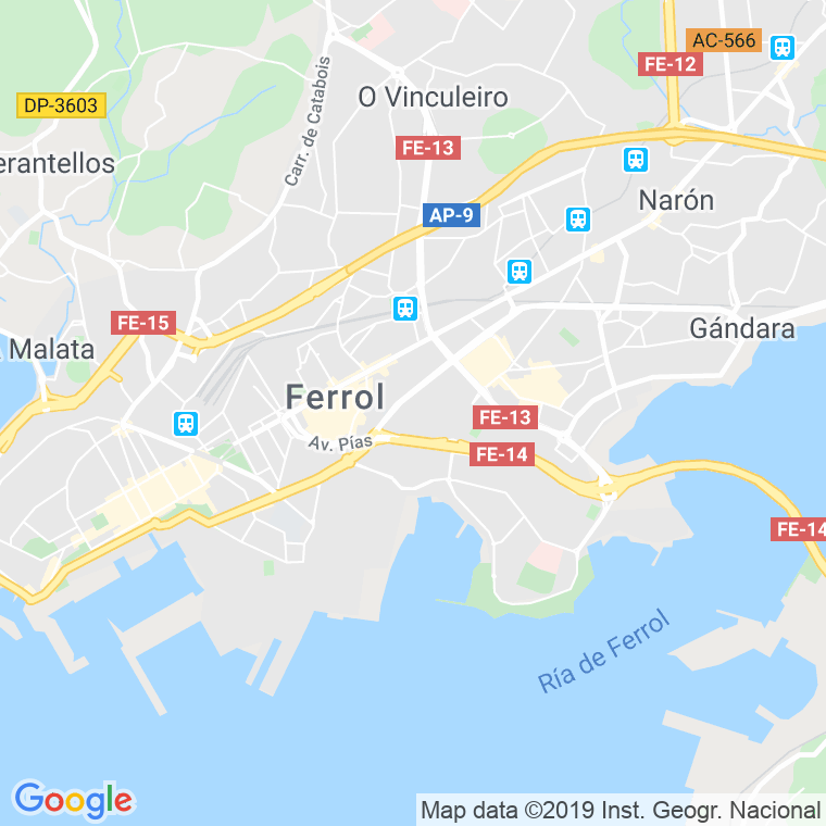 Código Postal calle Cabañas en Ferrol
