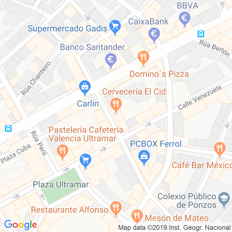 Código Postal calle Republica Argentina en Ferrol