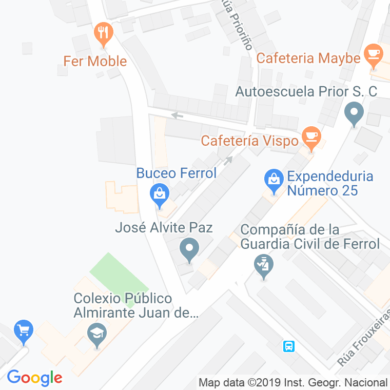 Código Postal calle Rio Belelle en Ferrol