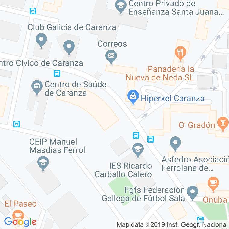 Código Postal calle Caranza, De, mercado en Ferrol