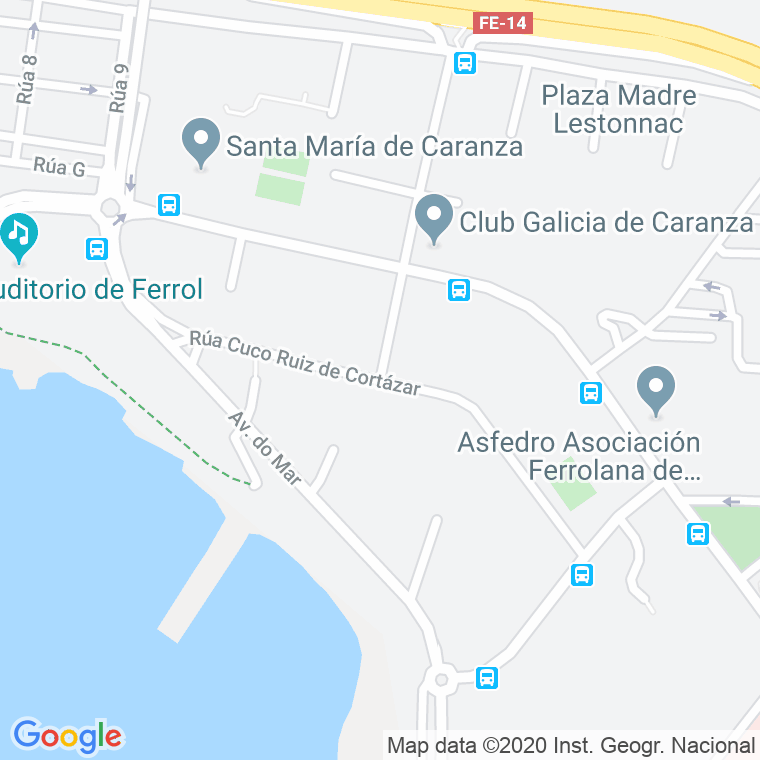 Código Postal calle Cuco Ruiz en Ferrol