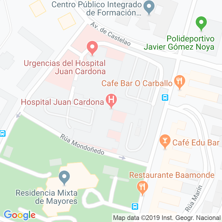 Código Postal calle Hospital General (Carranza) en Ferrol