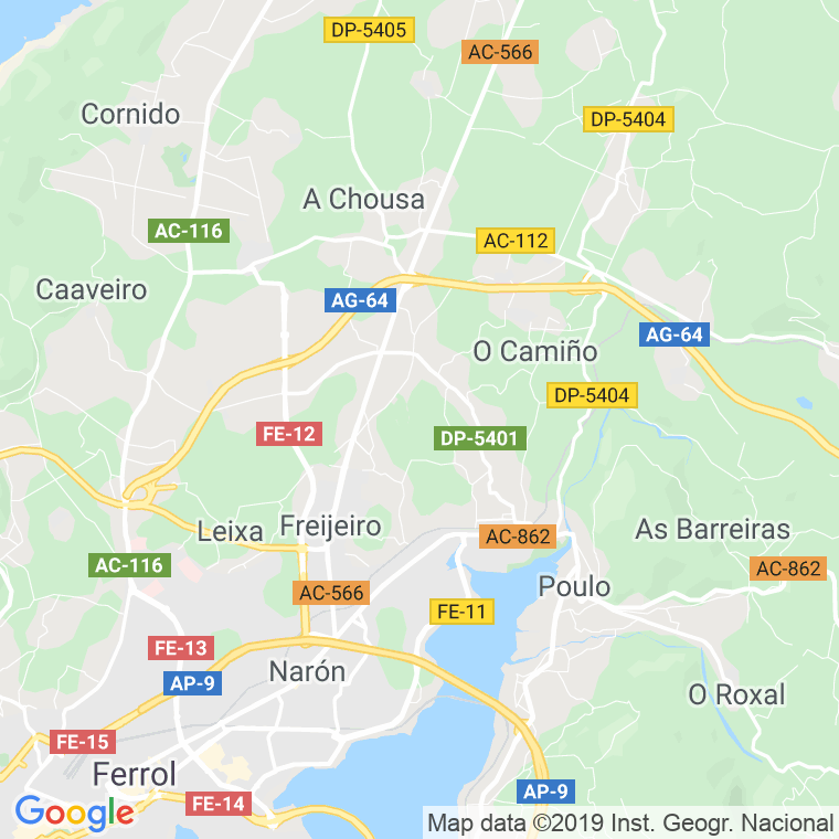 Código Postal de Costa (Naron) en Coruña