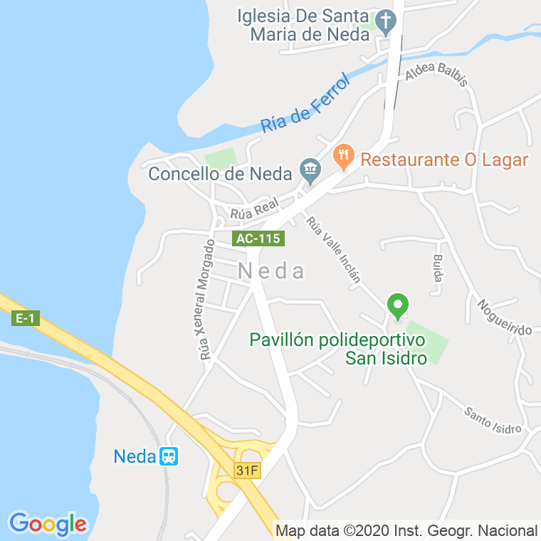 Código Postal de Vila De Neda en Coruña