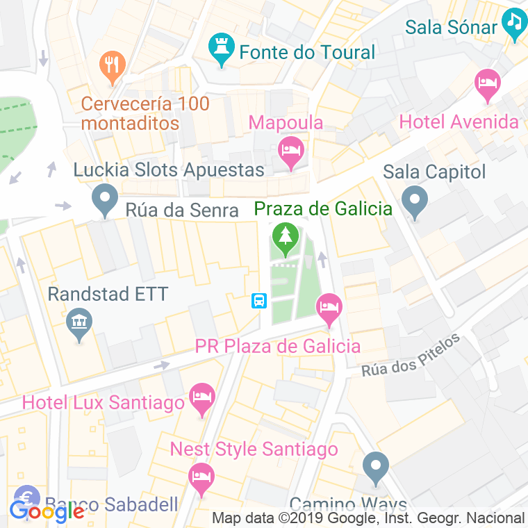 Código Postal calle Agros De Ramirez, praza en Santiago de Compostela