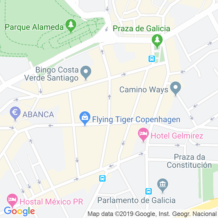 Código Postal calle Xeneral Pardiñas en Santiago de Compostela