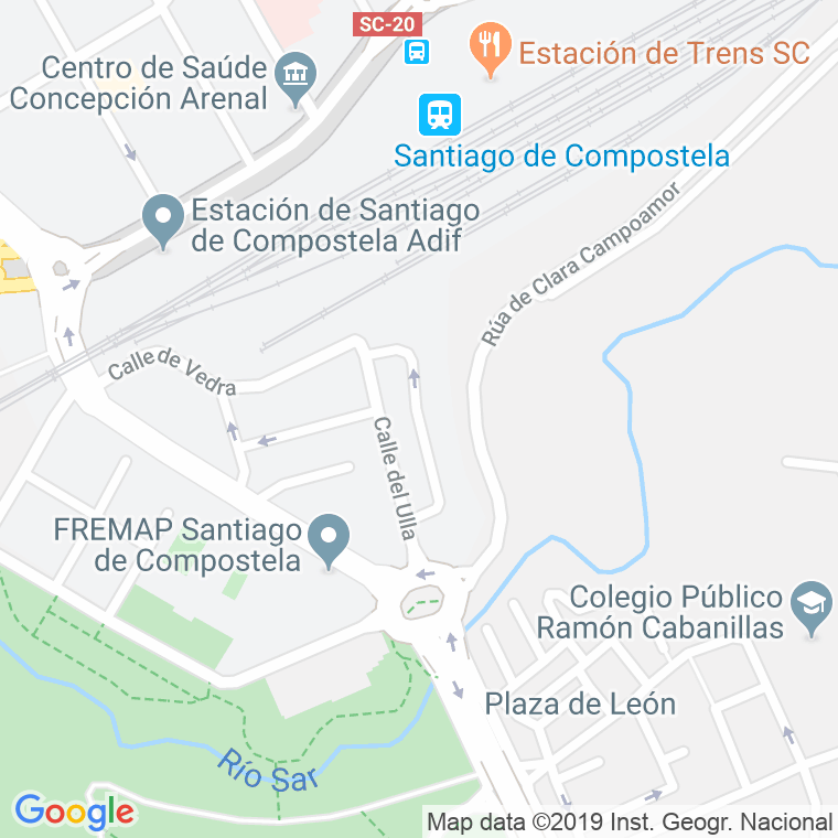 Código Postal calle Boqueixon en Santiago de Compostela