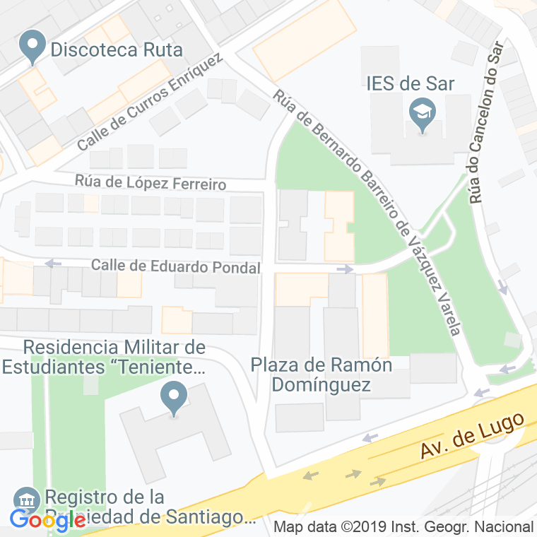 Código Postal calle Domingo Fontan en Santiago de Compostela