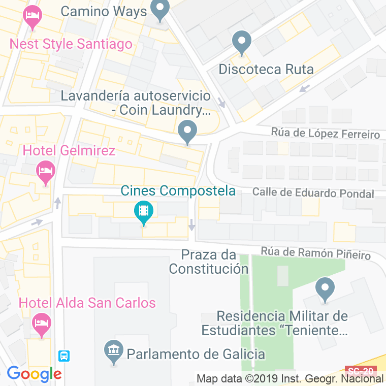 Código Postal calle Irmans Rey Alvite en Santiago de Compostela