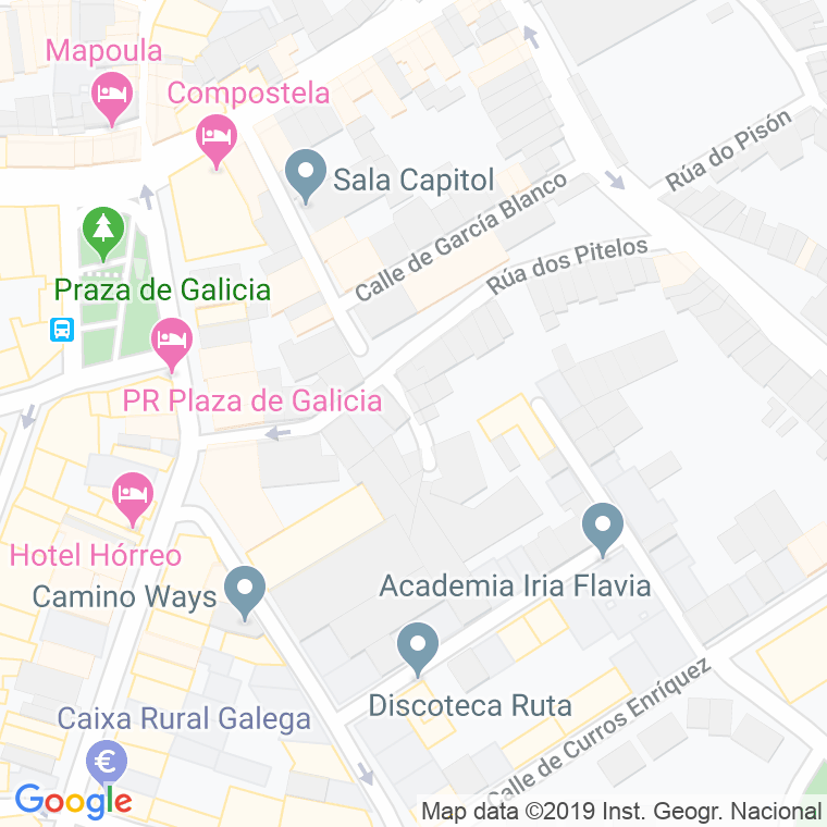 Código Postal calle Pitelos, De, ruela en Santiago de Compostela
