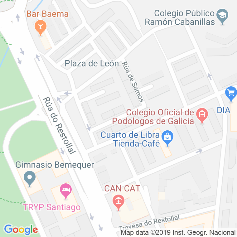 Código Postal calle Portomarin en Santiago de Compostela
