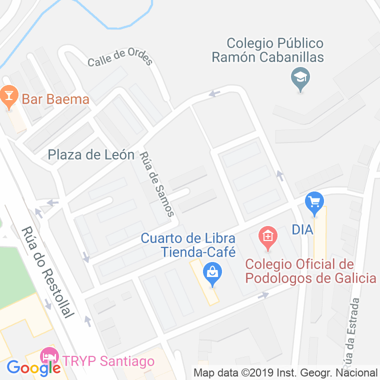 Código Postal calle Sahagun en Santiago de Compostela