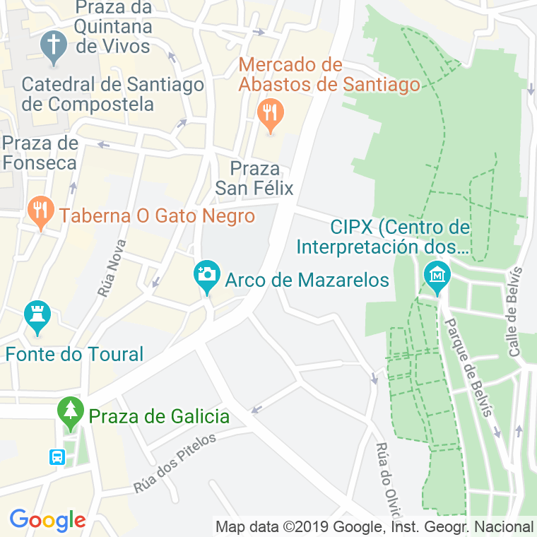 Código Postal calle Ensinanza en Santiago de Compostela