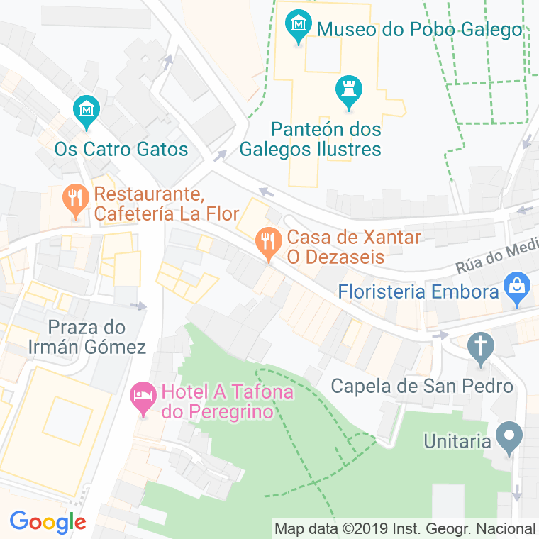 Código Postal calle Pequena, rua en Santiago de Compostela