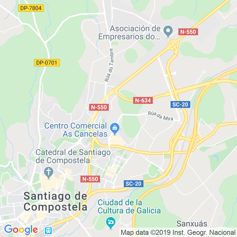 Código Postal calle Reina Lupa en Santiago de Compostela