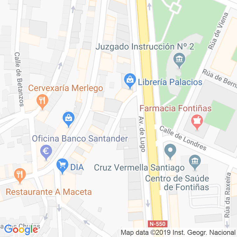Código Postal calle Triacastela en Santiago de Compostela