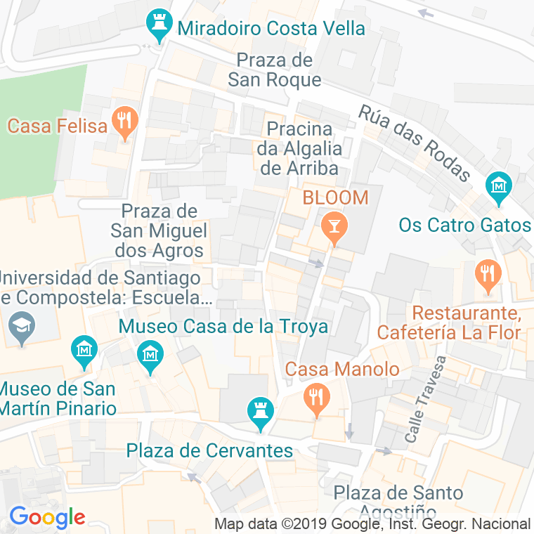Código Postal calle Algalia De Arriba en Santiago de Compostela