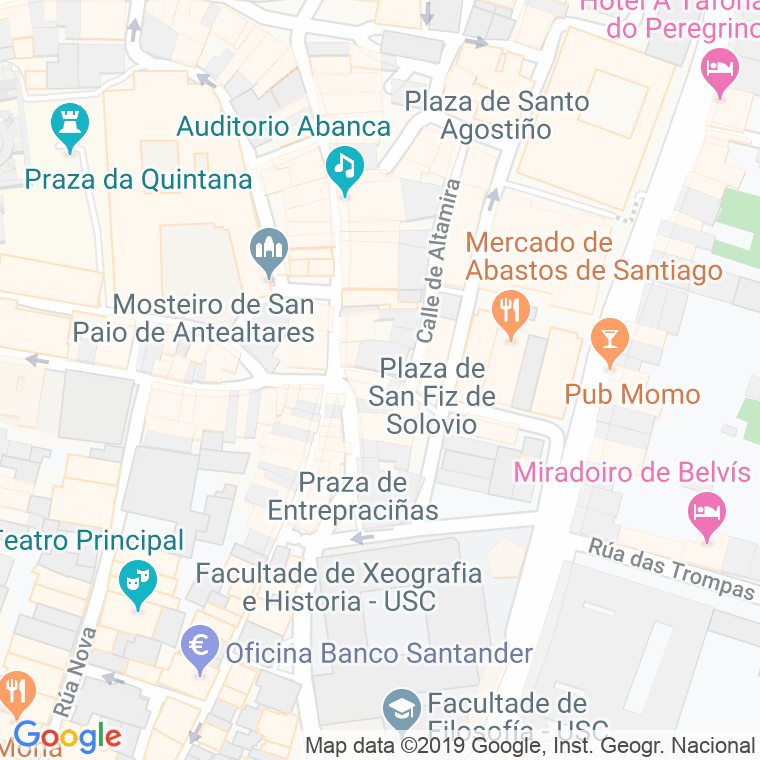 Código Postal calle Altamira, De, ruela en Santiago de Compostela