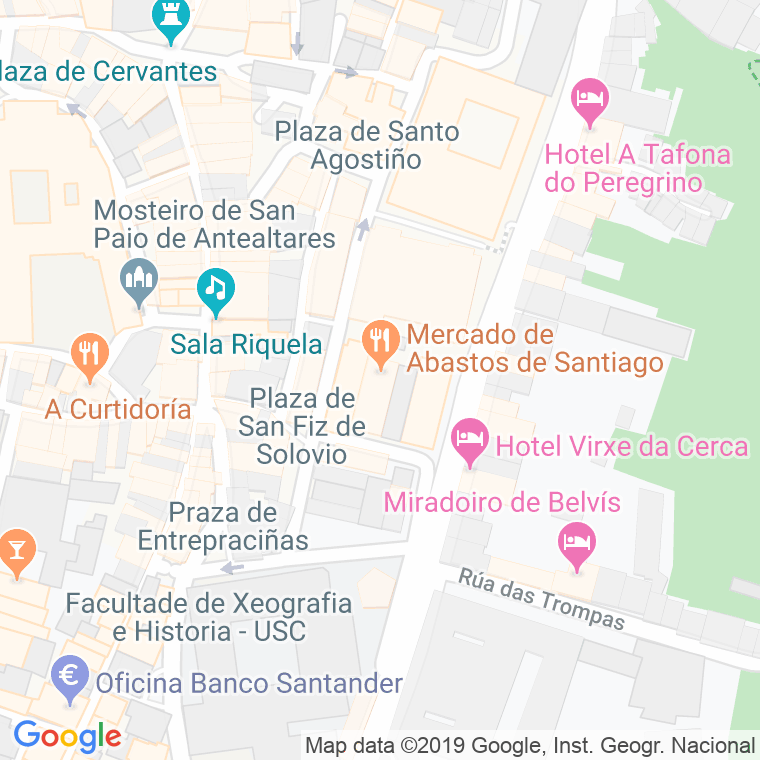 Código Postal calle Ameas, Das en Santiago de Compostela
