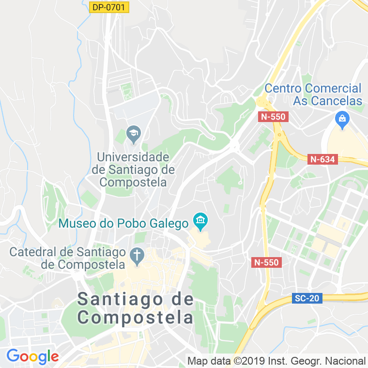 Código Postal calle Costa Nova   (Impares Del 1 Al 11)  (Pares Del 2 Al 12) en Santiago de Compostela