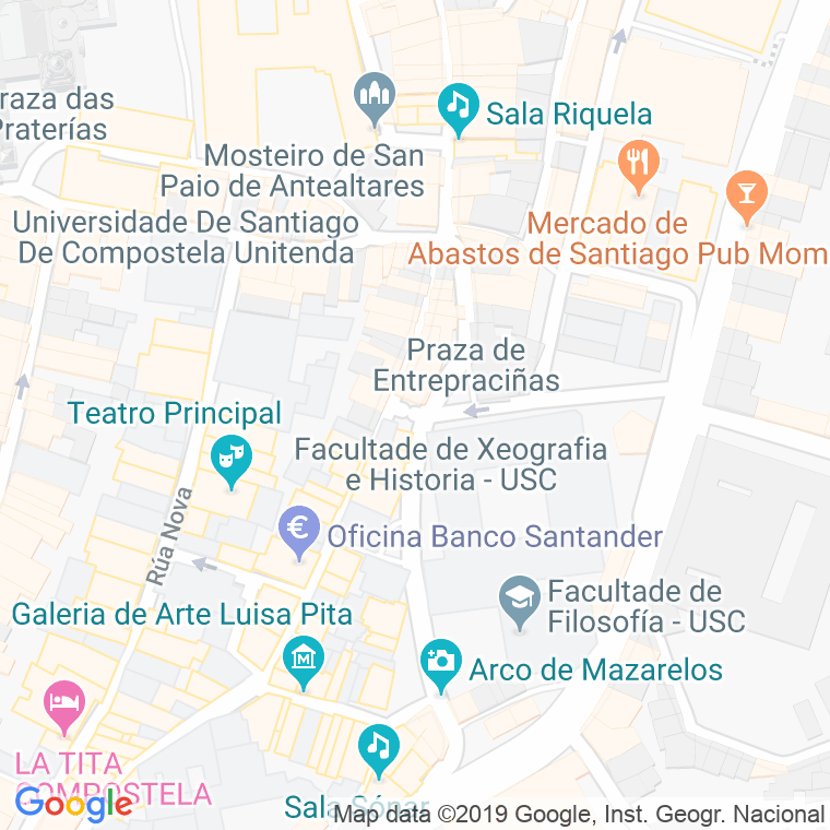 Código Postal calle Fonte Seca, Da, praciña en Santiago de Compostela