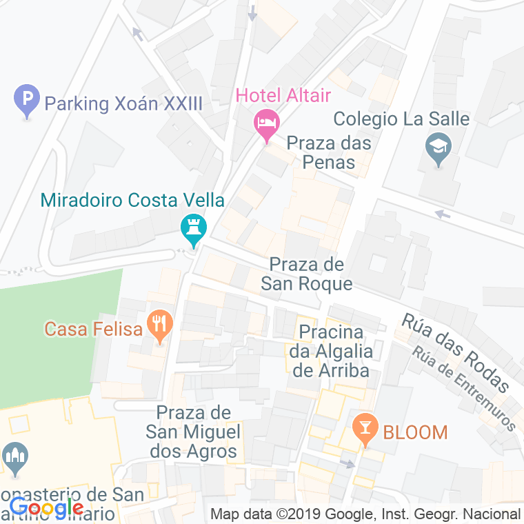 Código Postal calle Hospitaliño en Santiago de Compostela