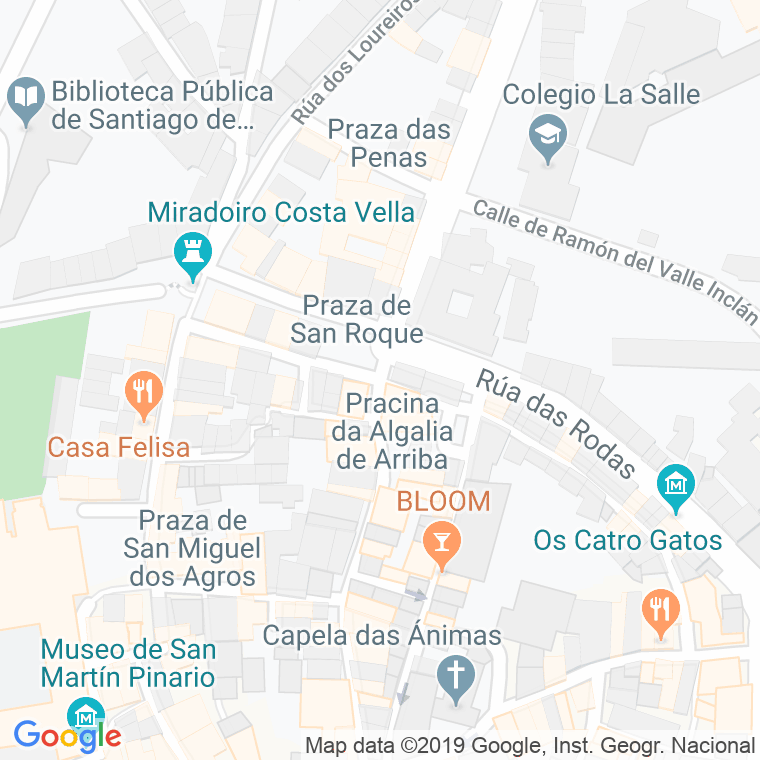 Código Postal calle San Roque en Santiago de Compostela