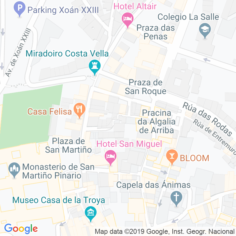 Código Postal calle Santa Cristina en Santiago de Compostela