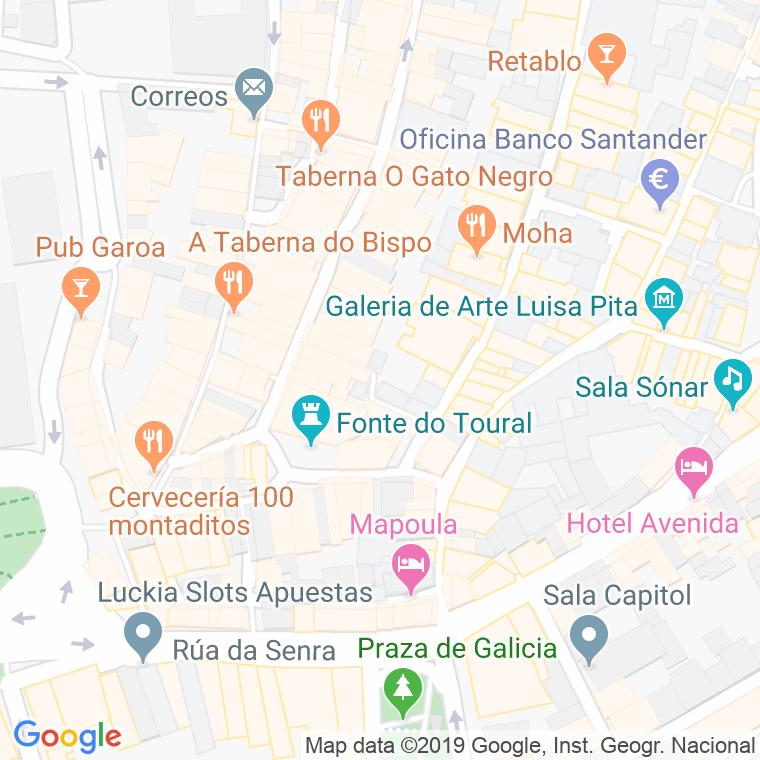 Código Postal calle Entrerruas, De, transito en Santiago de Compostela