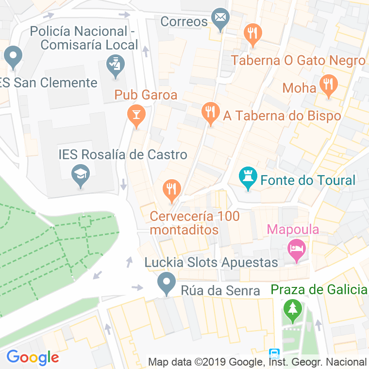 Código Postal calle Porta Faxeira en Santiago de Compostela