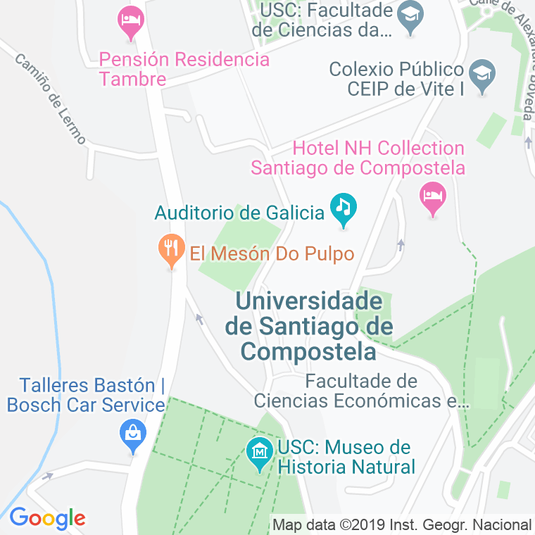 Código Postal calle Ricardo Carvalho Calero en Santiago de Compostela