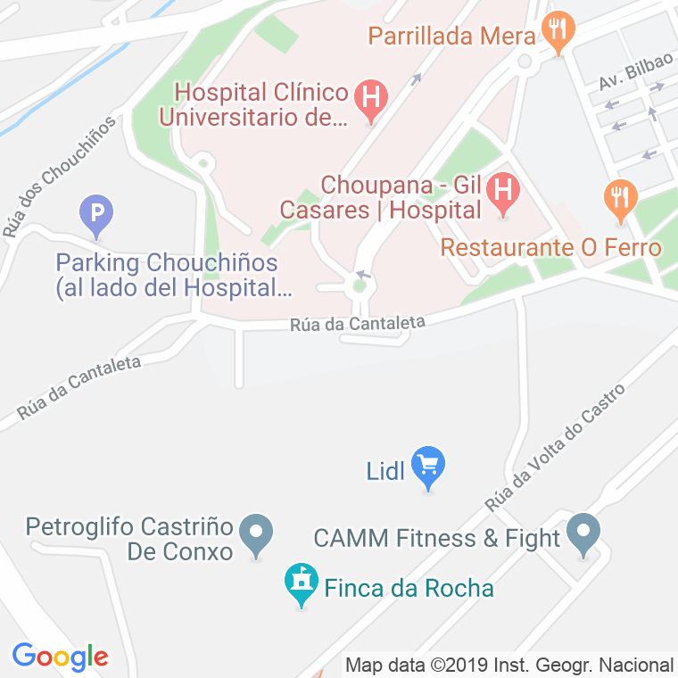 Código Postal calle Cantaleta en Santiago de Compostela