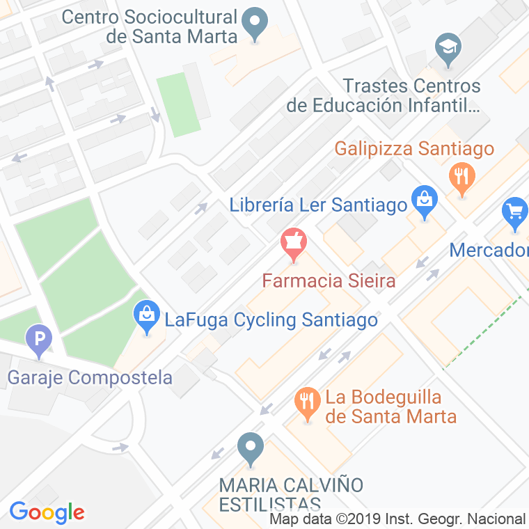 Código Postal calle Choupana, Da, ruela en Santiago de Compostela