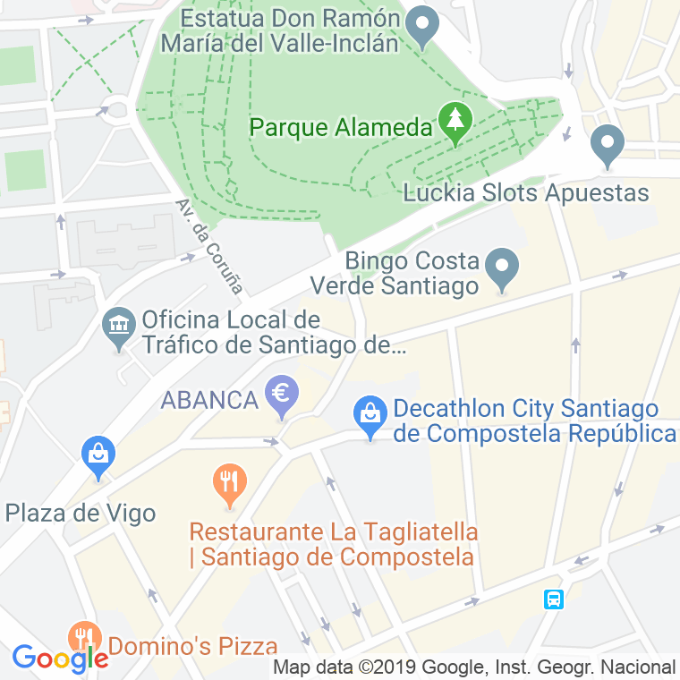 Código Postal calle Montero Rios en Santiago de Compostela