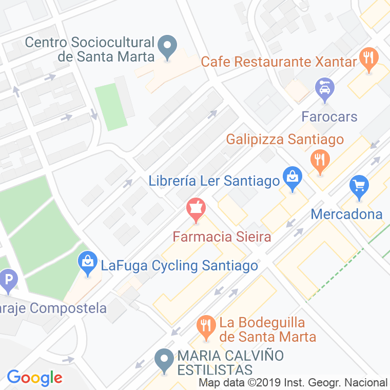 Código Postal calle Xose Eiroa en Santiago de Compostela
