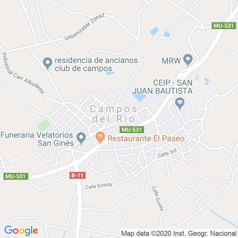 Código Postal de Campo De Rio en Coruña