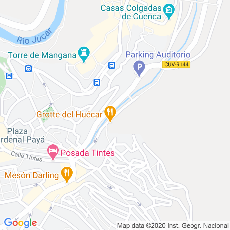 Código Postal calle Huecar, Del, paseo en Cuenca