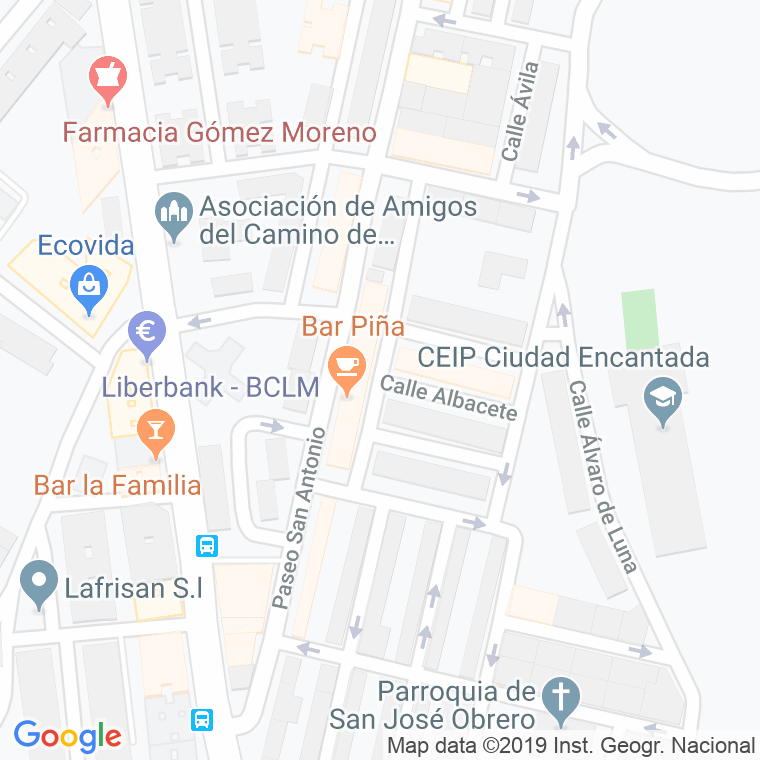 Código Postal calle Albacete en Cuenca