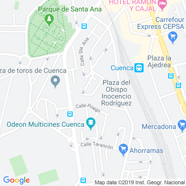 Código Postal calle Alonso De Cespedes en Cuenca