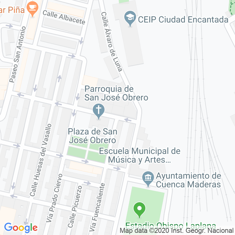 Código Postal calle Cerro Gordo en Cuenca