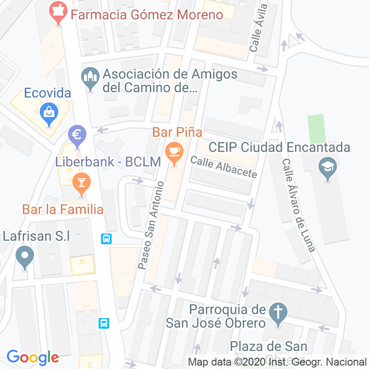 Código Postal calle Ciudad Real en Cuenca