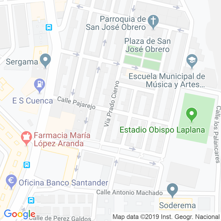 Código Postal calle Prado Ciervo en Cuenca