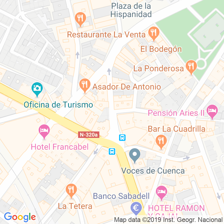 Código Postal calle Cervantes en Cuenca