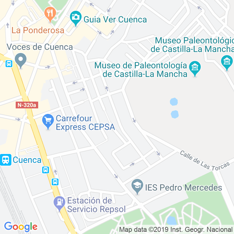 Código Postal calle Fausto Culebras en Cuenca