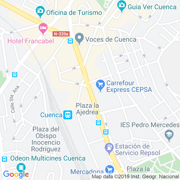 Código Postal calle Fermin Caballero, travesia en Cuenca