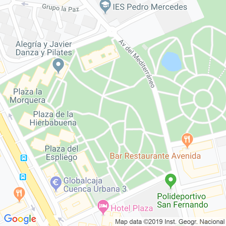 Código Postal calle Parque San Fernando en Cuenca